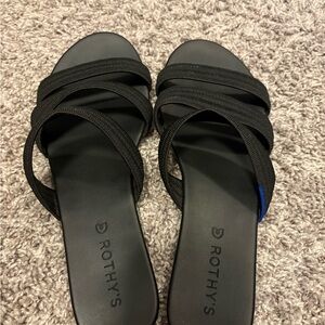 Rothy's Black Strappy Sandals